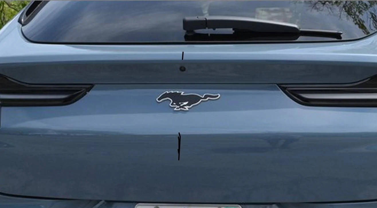 Ford Mustang Mach-E Paint scratch touch up on back hatch scratch