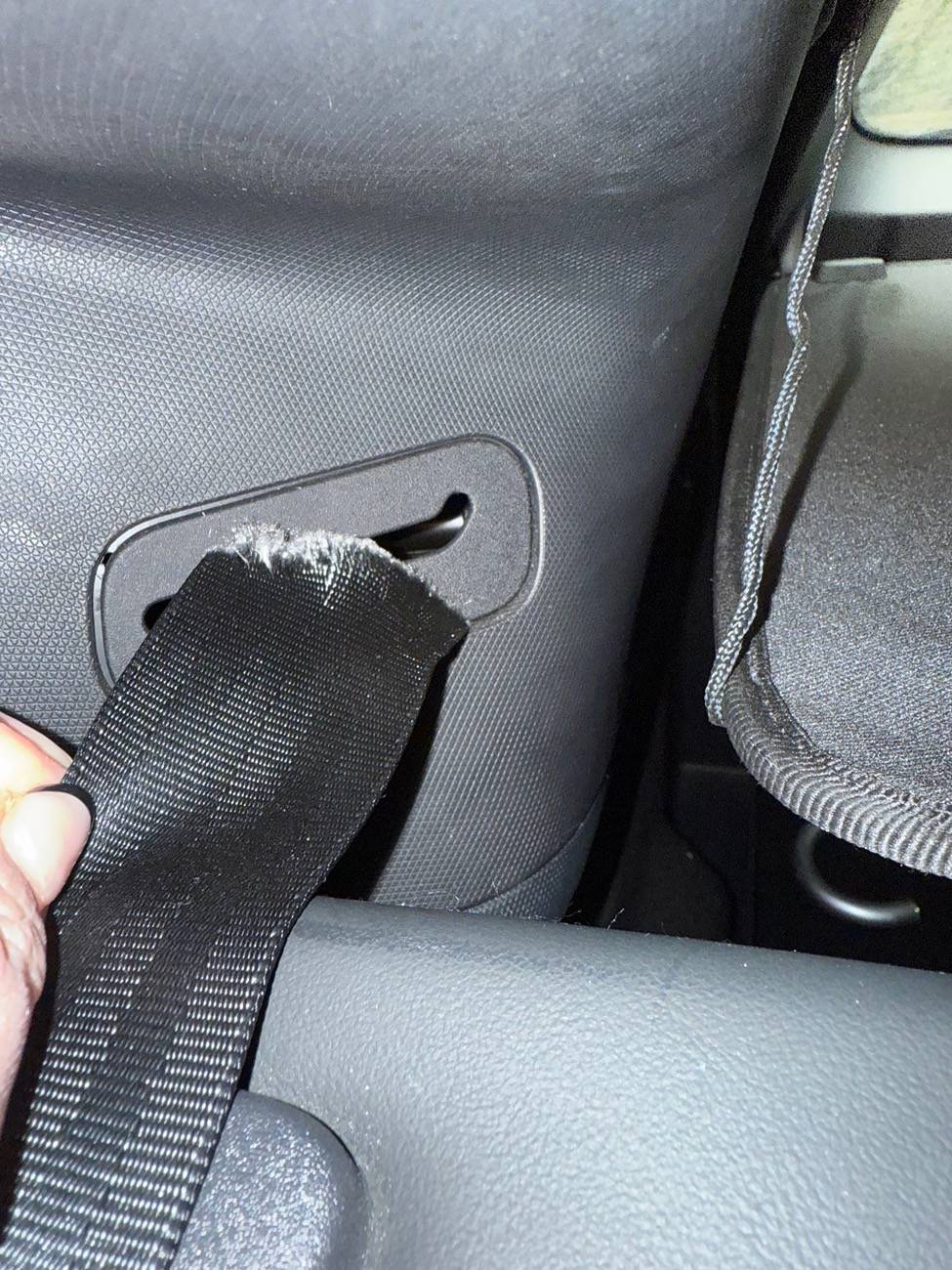 Ford Mustang Mach-E Seatbelt Damage IMG_5565
