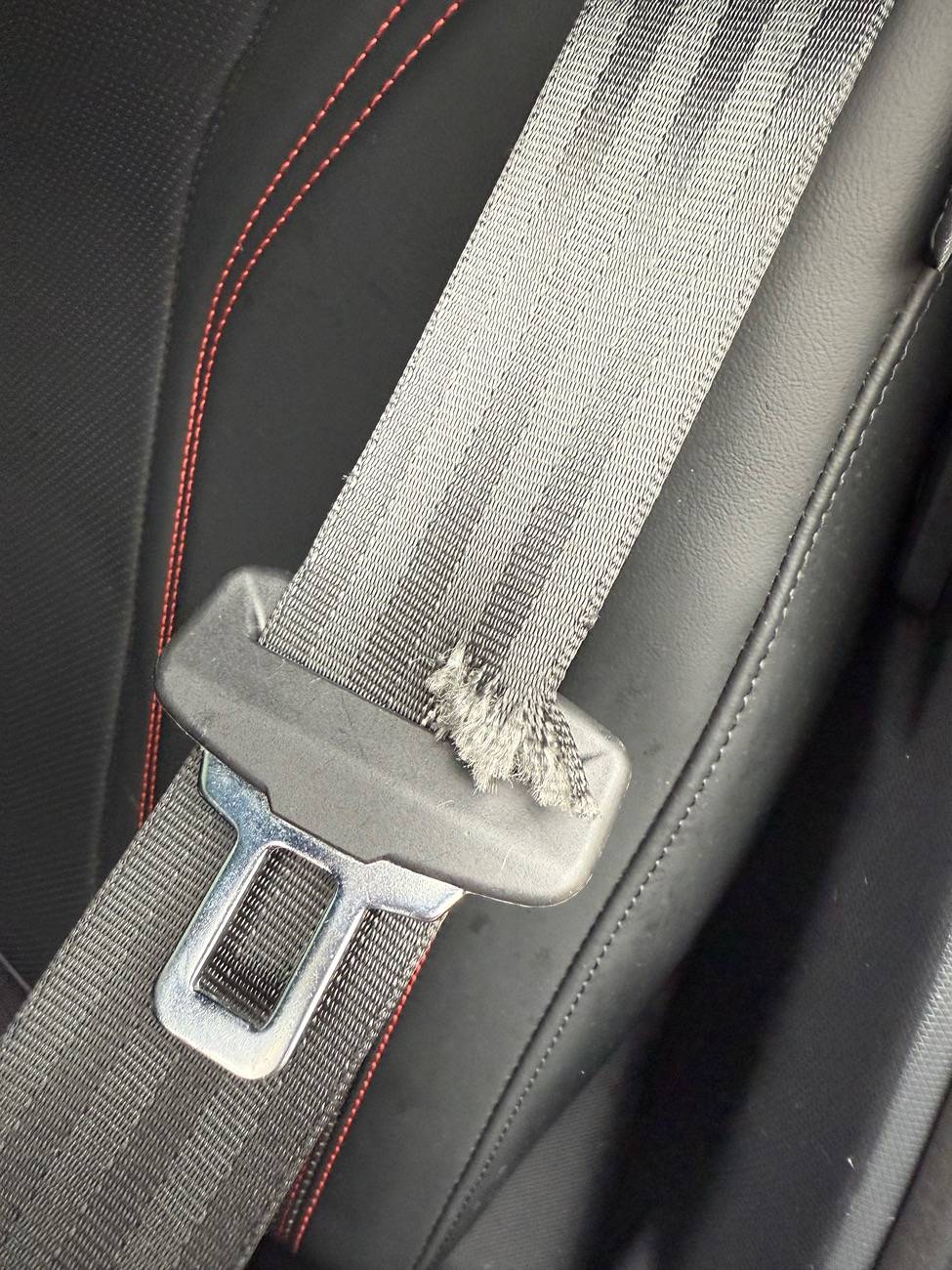 Ford Mustang Mach-E Seatbelt Damage IMG_5363