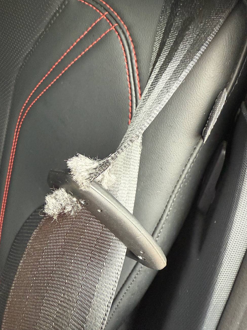 Ford Mustang Mach-E Seatbelt Damage IMG_5365