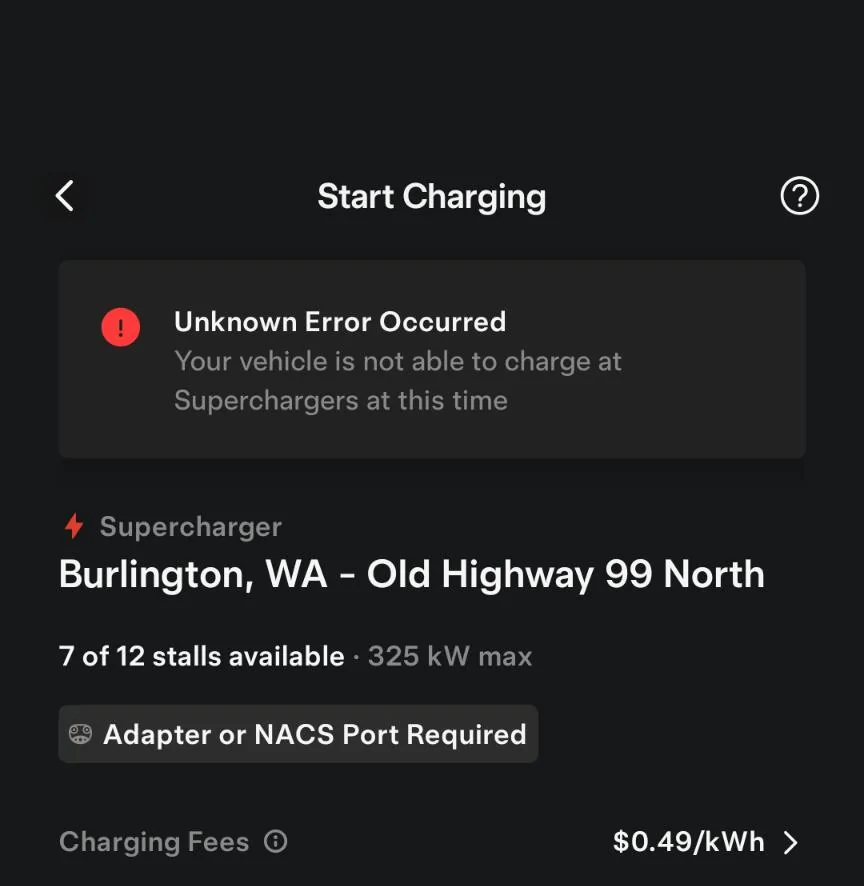 Ford Mustang Mach-E First Tesla Charger Charge Screenshot_20250209-120118~2