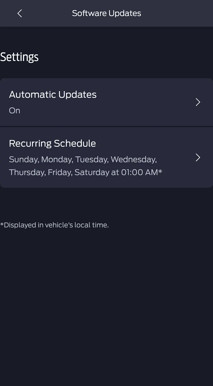 Ford Mustang Mach-E Software update notification 1000000965