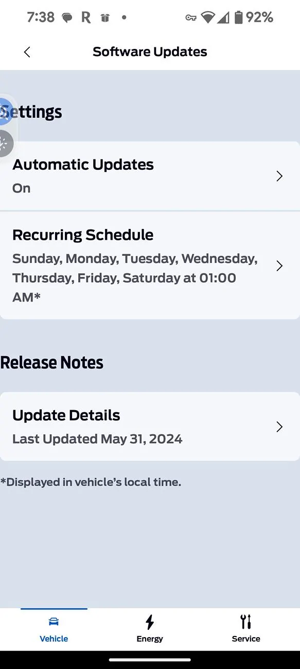 Ford Mustang Mach-E Software update notification Screenshot_20250212-073802