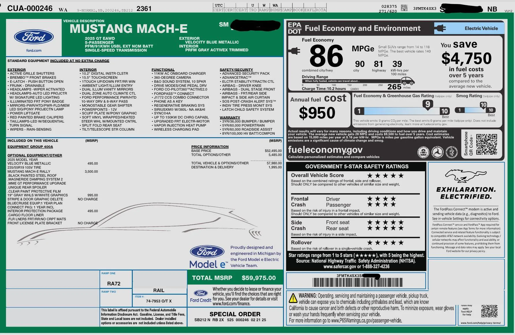 Ford Mustang Mach-E List of 2025 Orders and Times 1740187838270-7m