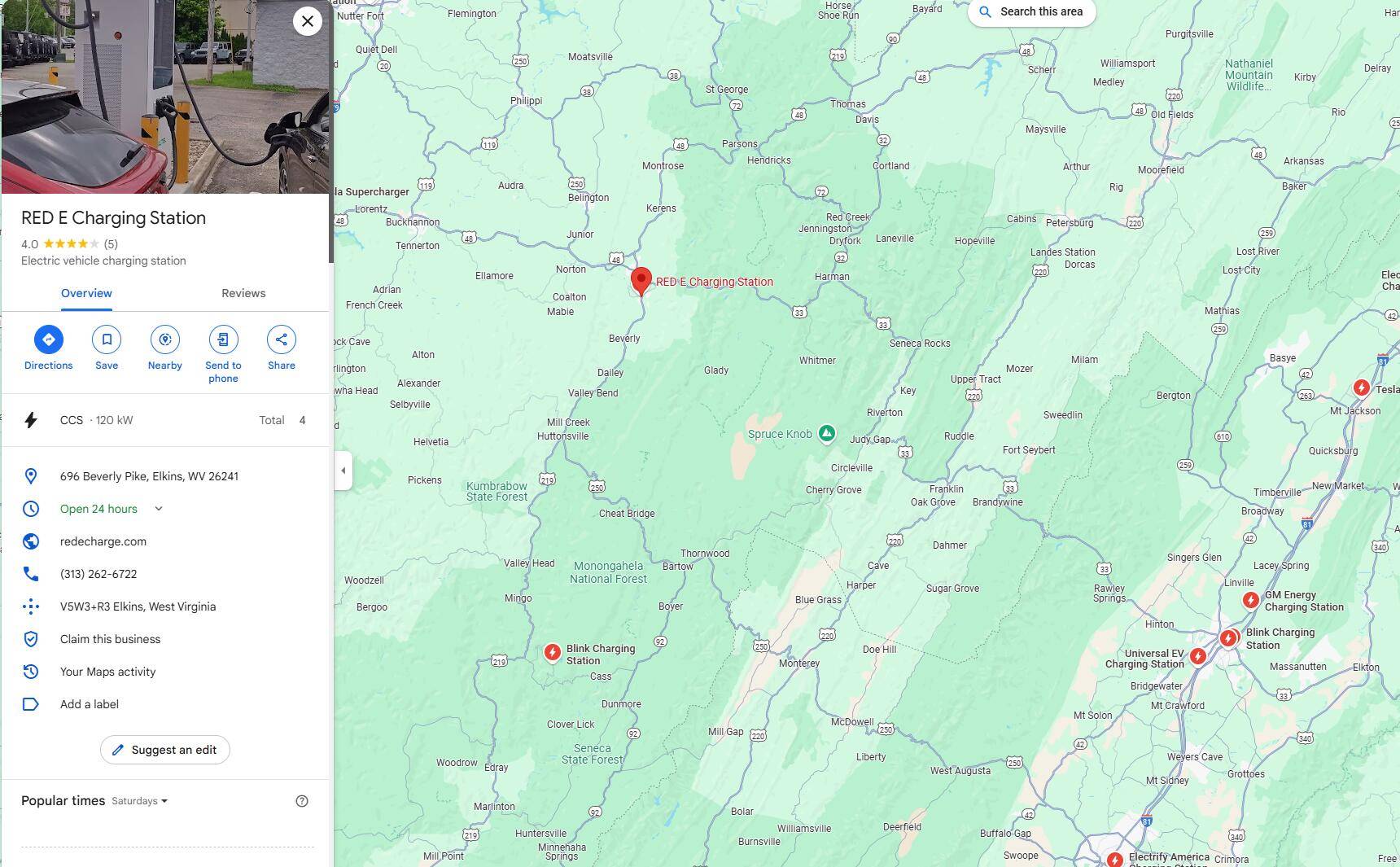 Ford Mustang Mach-E Advice for driving into West Virginia? Screenshot 2025-02-22 114027