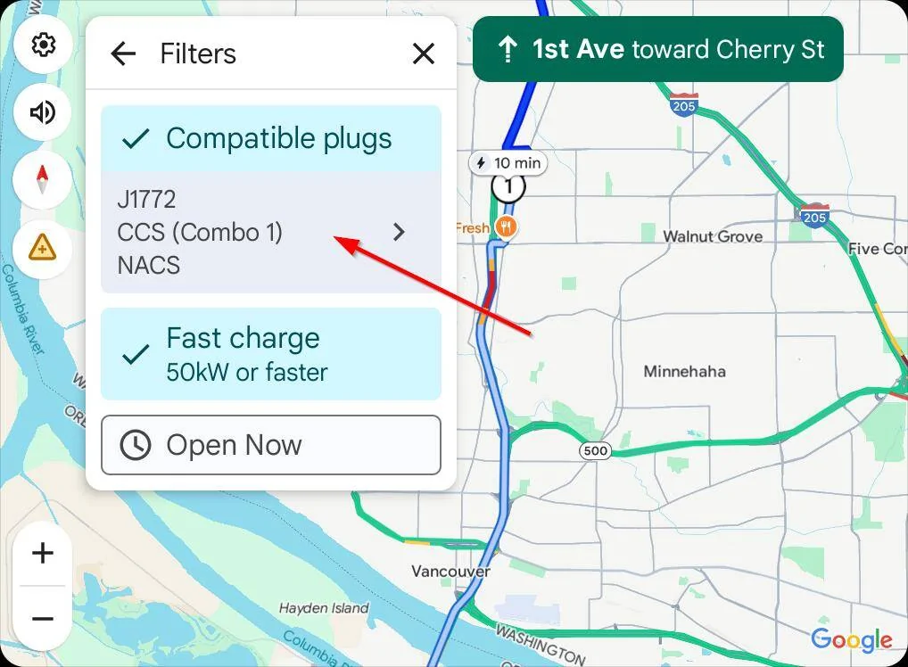 Ford Mustang Mach-E How to enable routing to NACS chargers in Google Maps on Android Auto NACS4