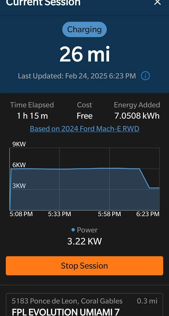 Ford Mustang Mach-E Public charger drops voltage drastically. Educate me, please Screenshot_20250224-182731_ChargePoint~2
