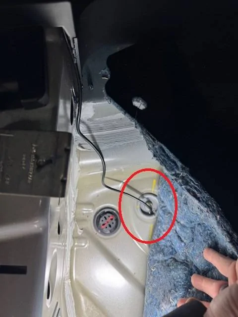 Ford Mustang Mach-E EV-VIDA Handsfree Liftgate Module Tips/Hints wire through trunk floor