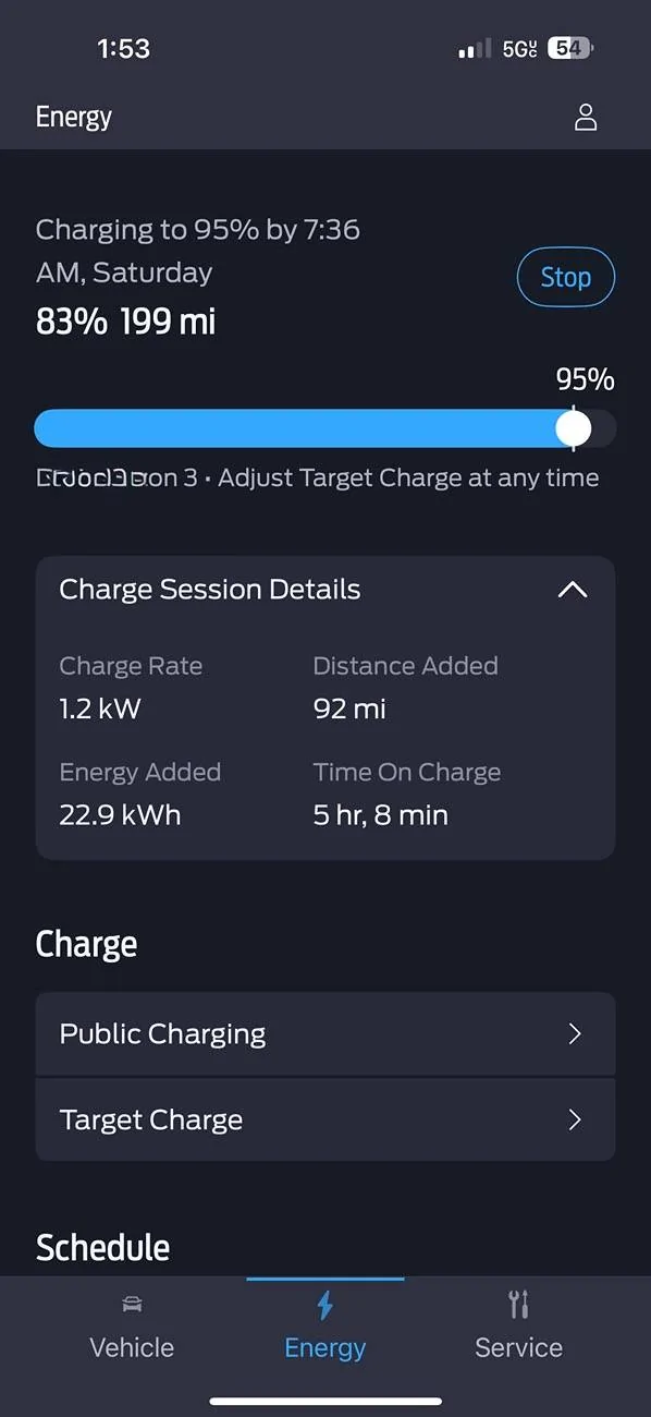 Ford Mustang Mach-E Charging rate slow down. IMG_7870