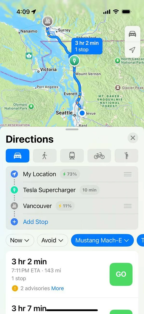 Ford Mustang Mach-E Apple Maps EV Routing in CarPlay – Now Including Tesla Superchargers IMG_0396