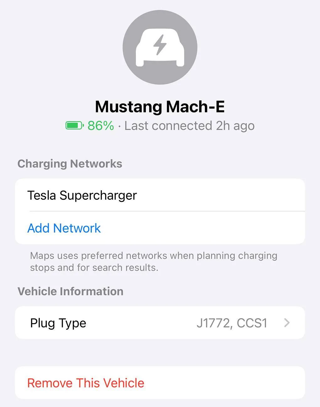 Ford Mustang Mach-E Apple Maps EV Routing in CarPlay – Now Including Tesla Superchargers 1741707529739-h