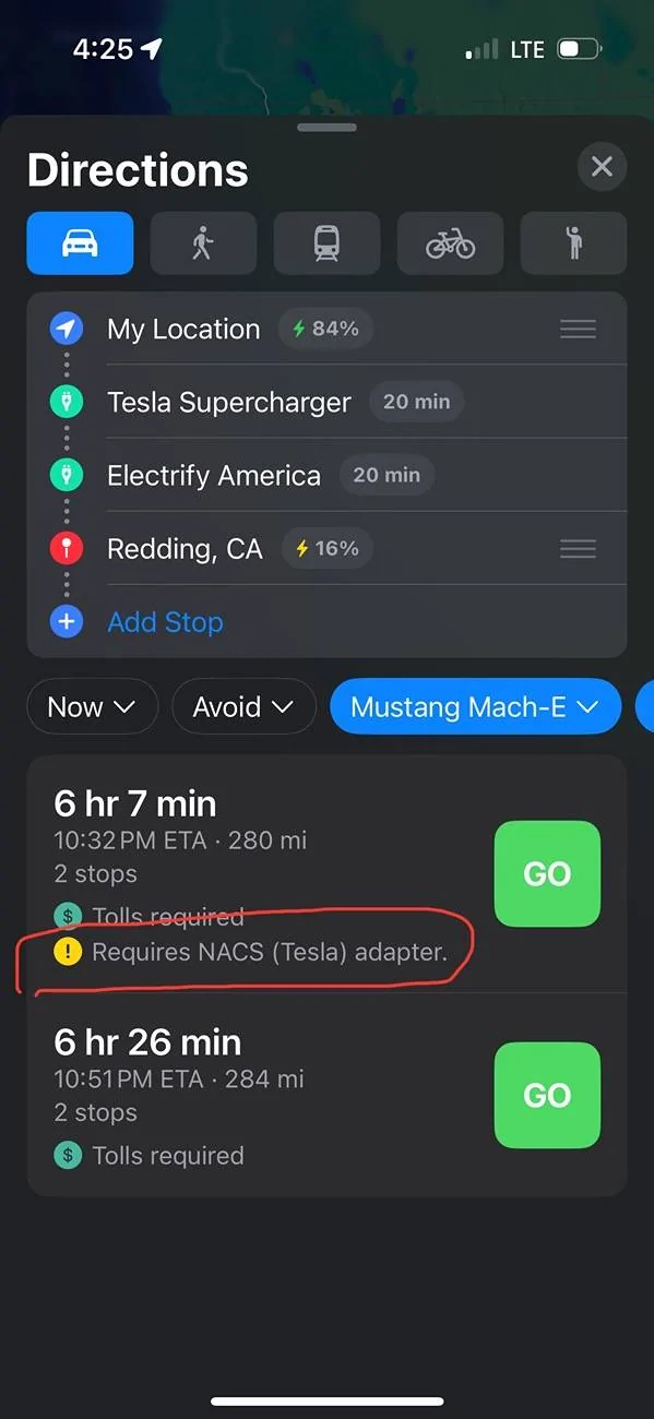 Ford Mustang Mach-E Apple Maps EV Routing in CarPlay – Now Including Tesla Superchargers IMG_6463