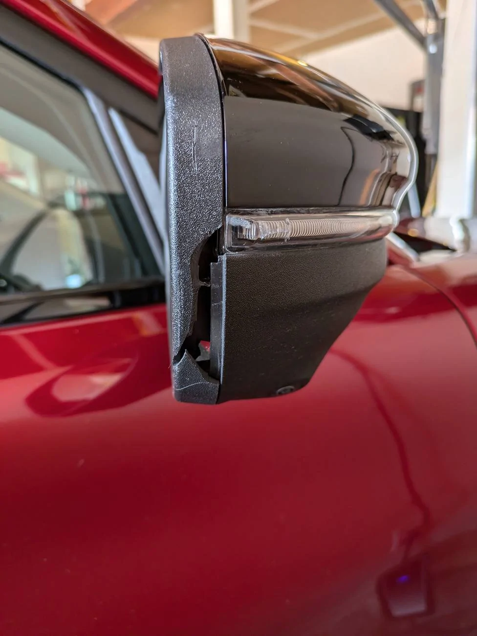 Ford Mustang Mach-E Need help fixing my cracked passenger mirror PXL_20250316_190839426