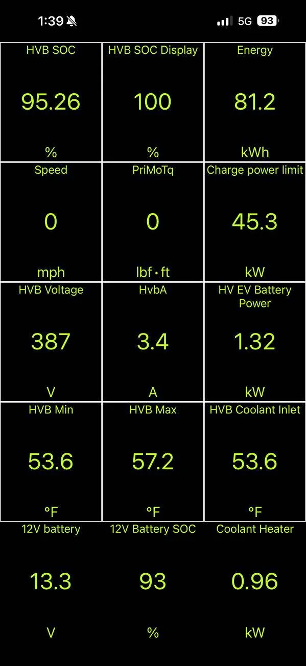 Ford Mustang Mach-E Car Scanner App Data Question IMG_9035