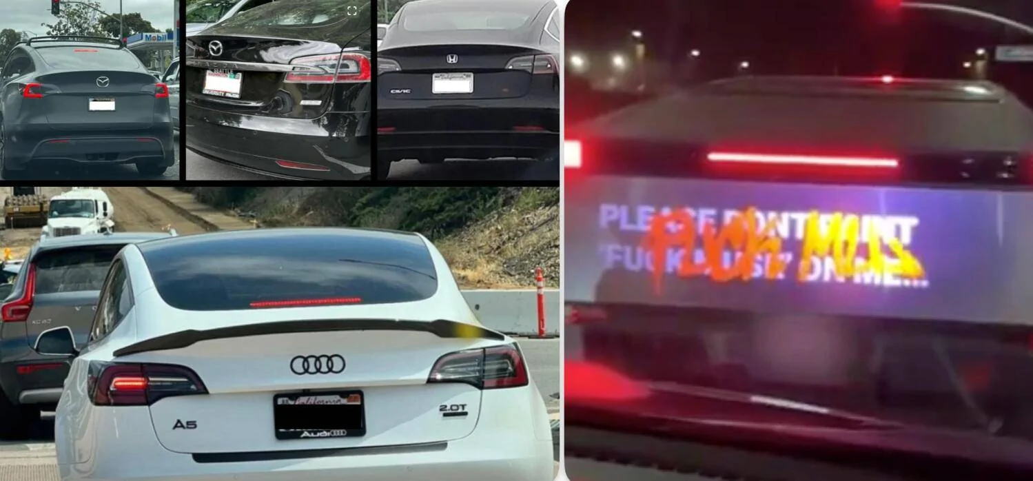 Ford Mustang Mach-E He flipped us off! Tesla-badging-hero