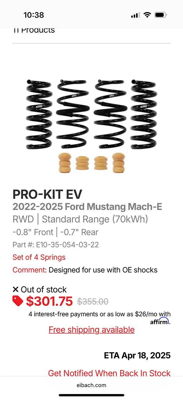 Ford Mustang Mach-E Eibach Vehicle Selection (Missing?) IMG_0468