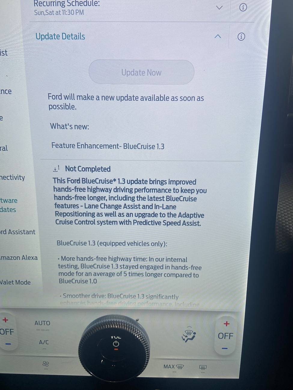 Ford Mustang Mach-E Mach e-2021 Blue Cruise 1.3 Update Unsuccessful Car Cannot Be Driven IMG_0893