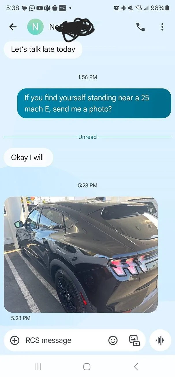 Ford Mustang Mach-E List of 2025 Orders and Times Screenshot_20250409_173837_Messages