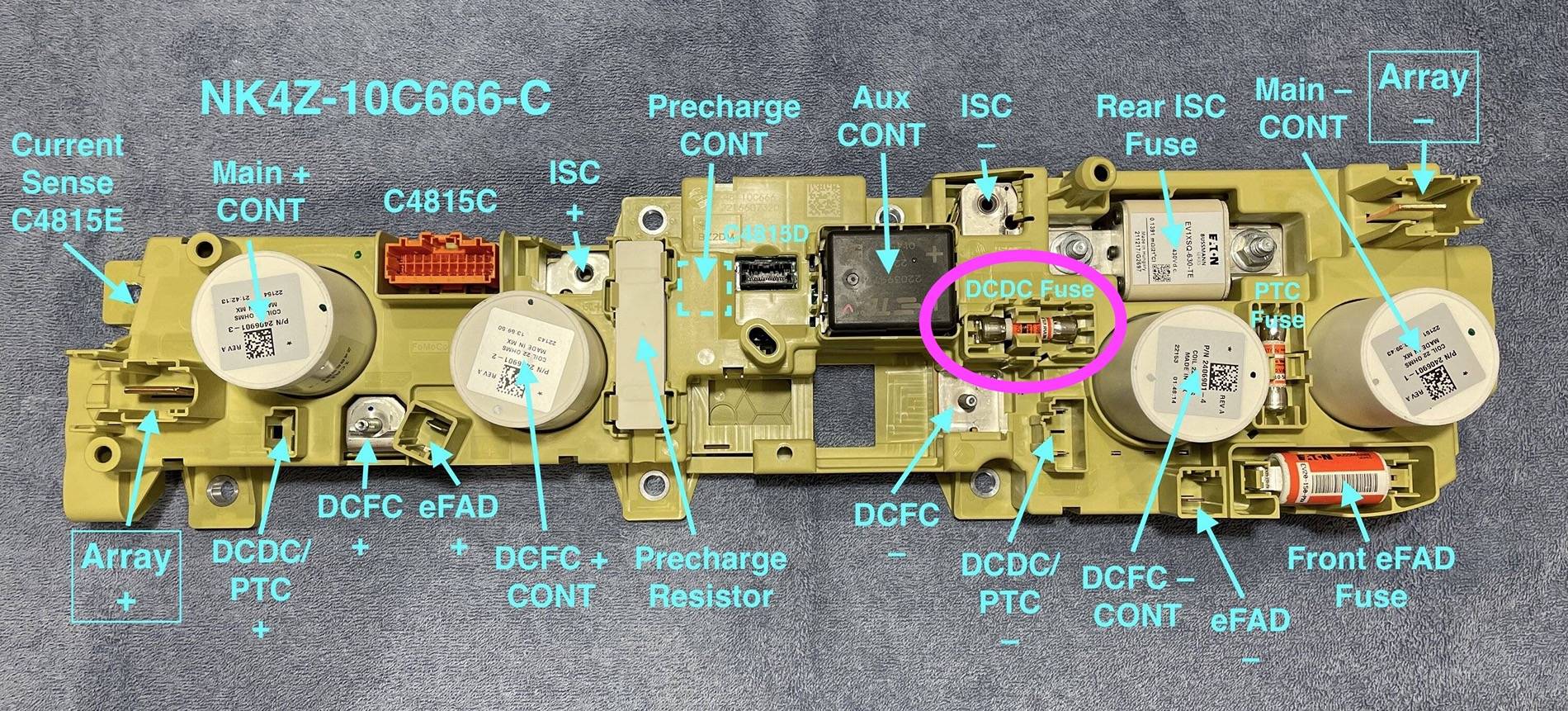 Ford Mustang Mach-E Help understanding a HVJB Repair HVBJB DCDC Fuse