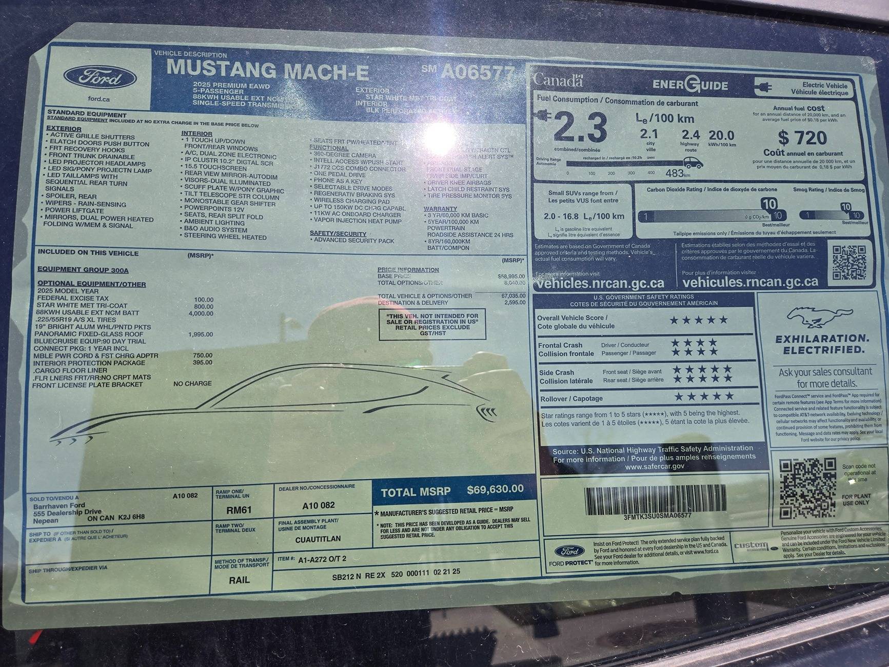 Ford Mustang Mach-E List of 2025 Orders and Times 20250420_112147