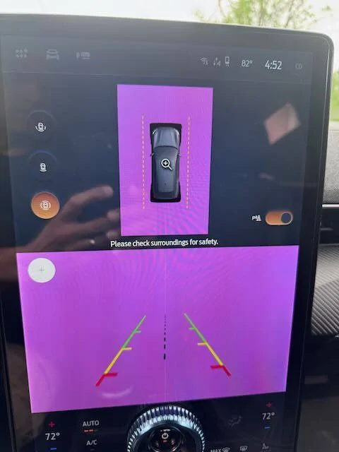 Ford Mustang Mach-E Camera view has everything pink! Pink Camera Vi