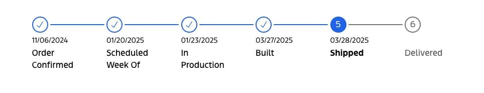 Ford Mustang Mach-E List of 2025 Orders and Times Screenshot 2025-04-28 at 4.39.36 PM