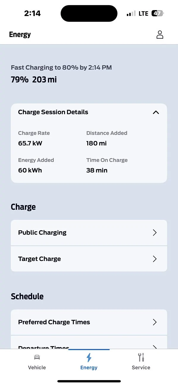 Ford Mustang Mach-E Lower Charge rates at Tesla stations IMG_5282