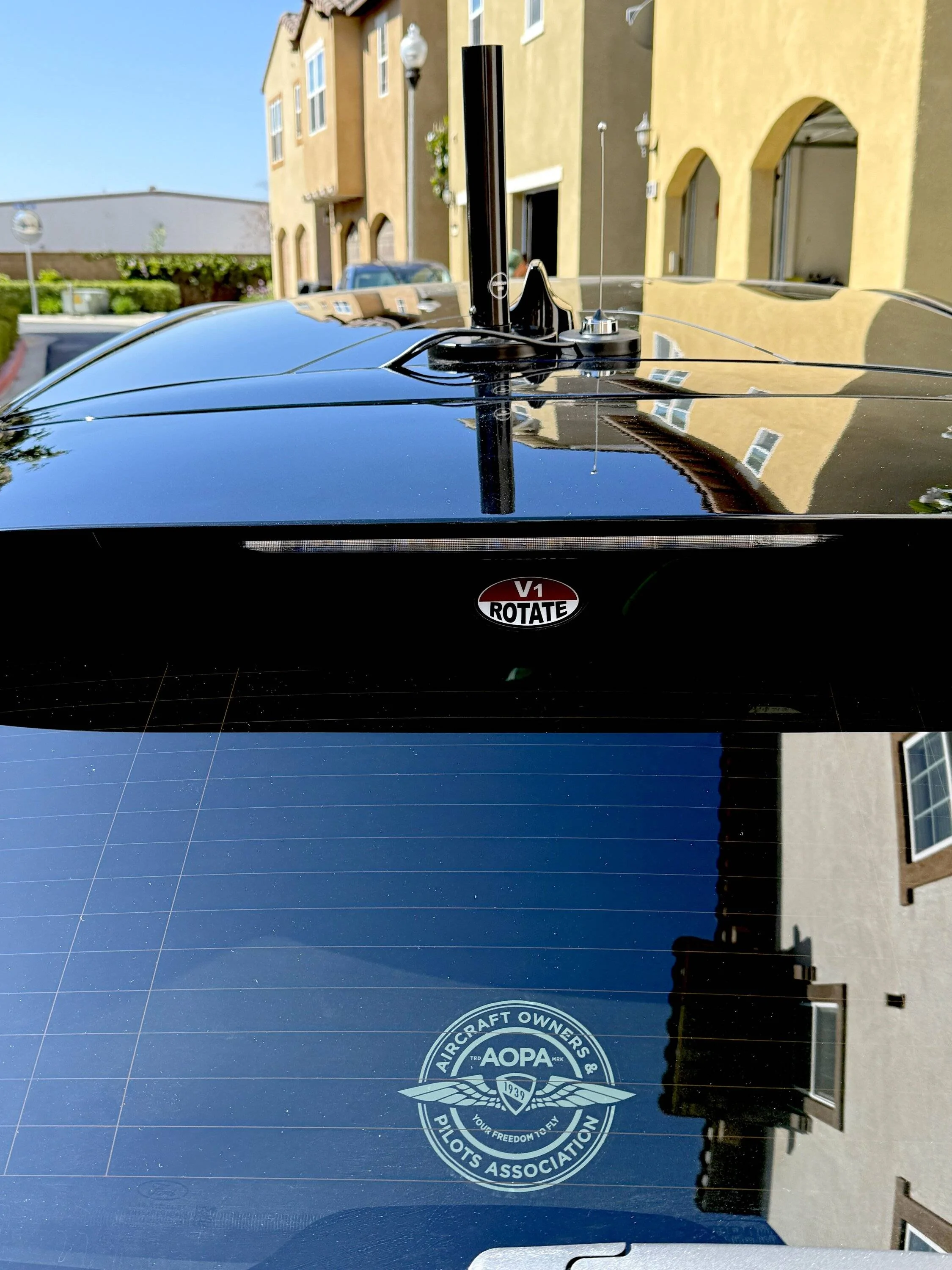 Ford Mustang Mach-E VHF, UHF and Aviation radio antennas for ham radio & pilot IMG_3651