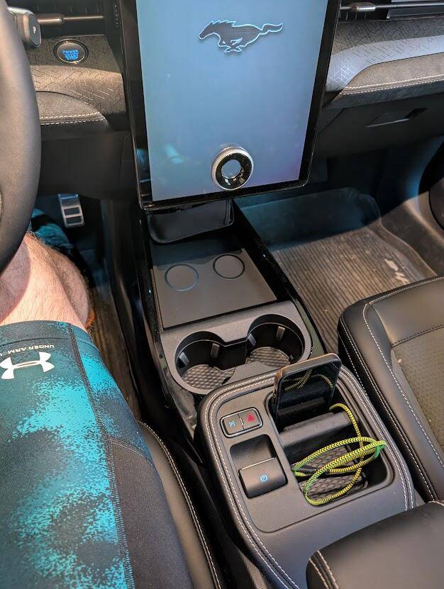 Ford Mustang Mach-E Elegant solution for phone charging annoyance in Mach-e, for iPhone users anyway! 1748306699847-50