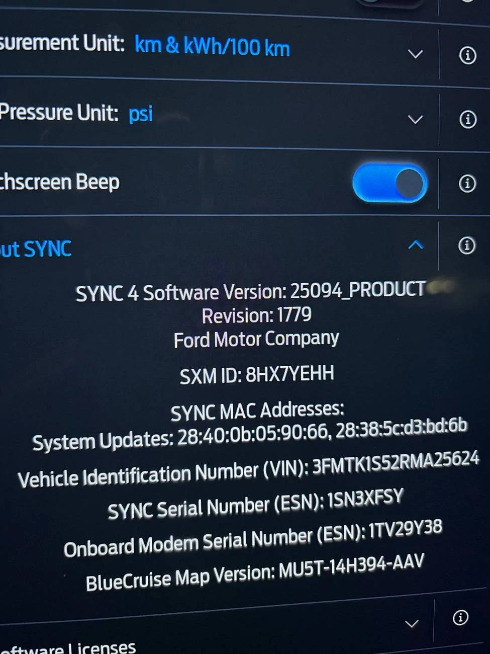 Ford Mustang Mach-E First Software update, finally IMG_5189
