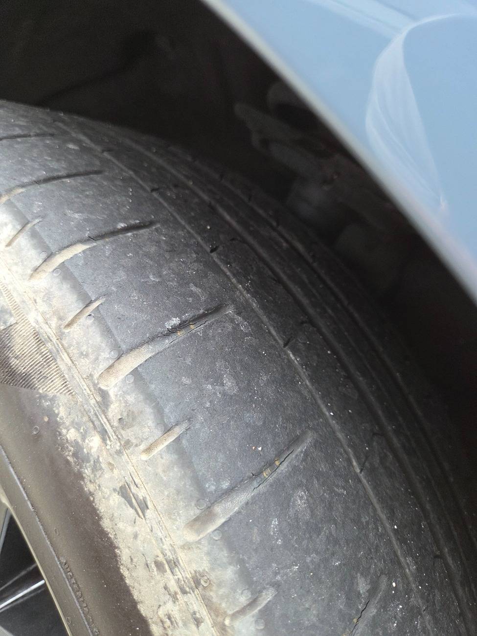 Ford Mustang Mach-E 17k miles and tires look like this? 20250601_180350