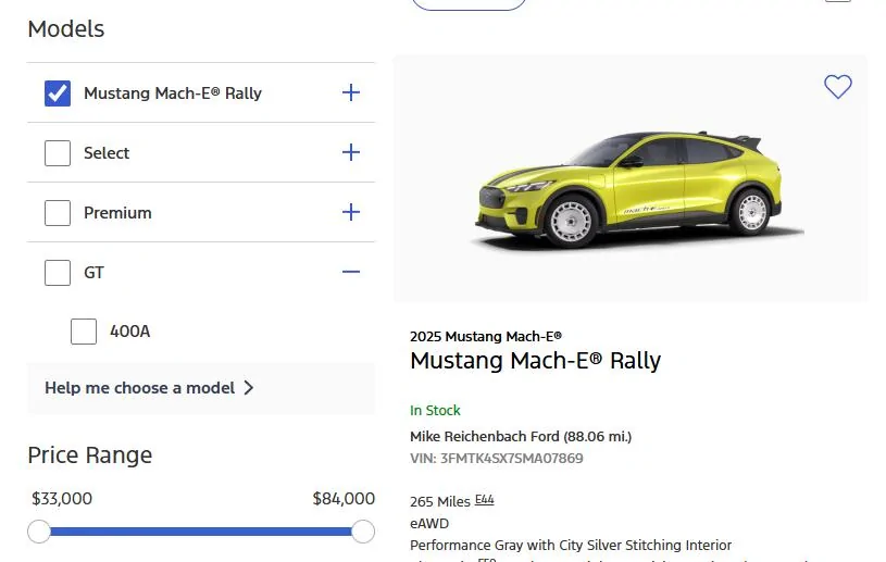Ford Mustang Mach-E Mach-E Rally is really a GT AWD with option package 1748998486495-2c