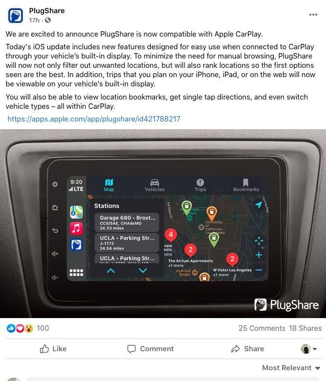 Ford Mustang Mach-E Plugshare now compatible with Apple CarPlay! Screen Shot 2021-02-09 at 7.28.16 AM