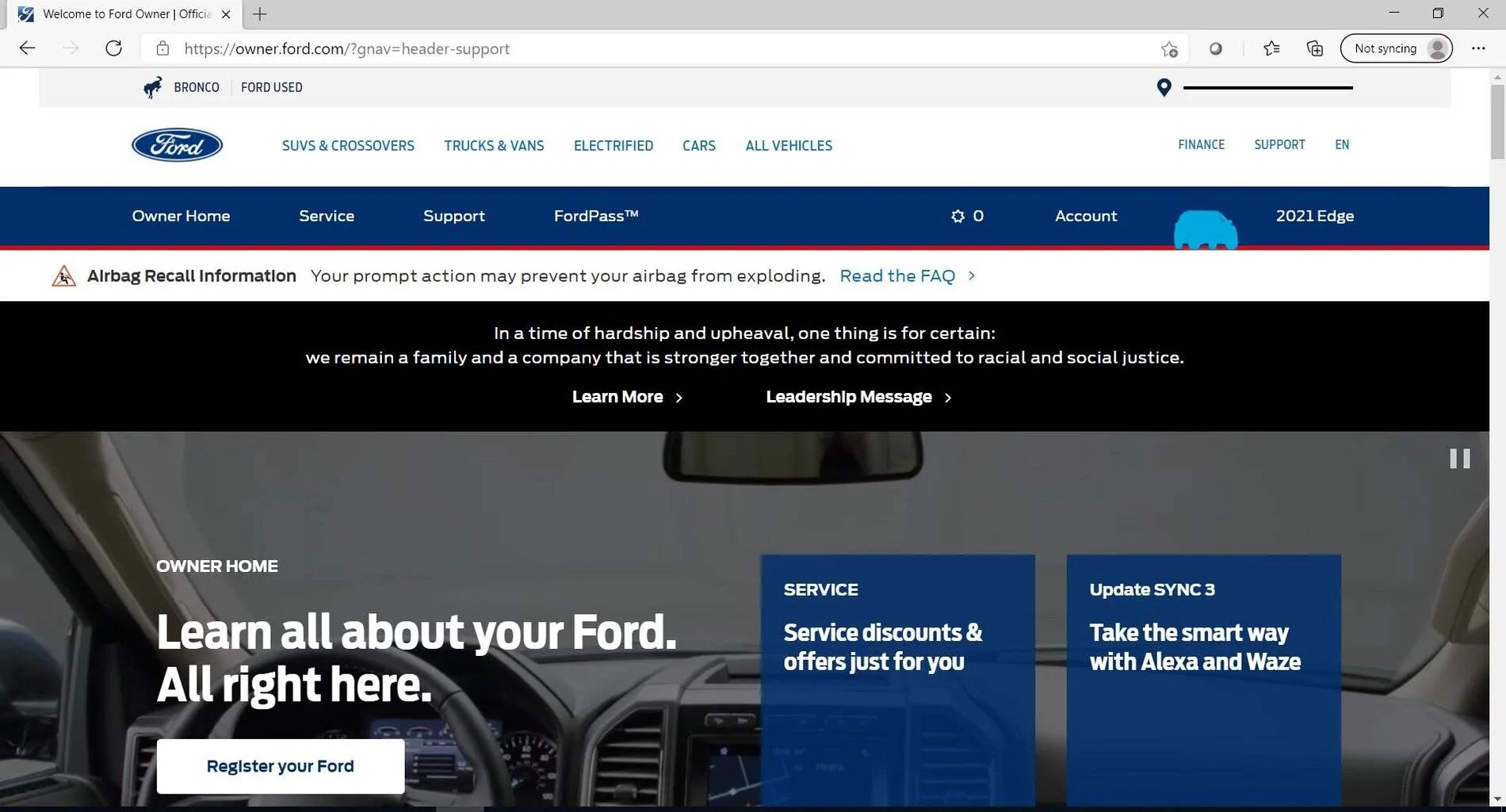 Ford Mustang Mach-E How are you accessing Owners portal Clipboard021