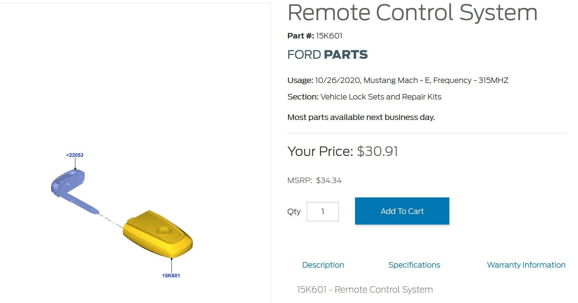 Ford Mustang Mach-E Purchasing and Programming another FOB 1612919842156