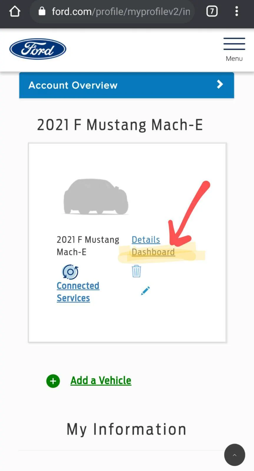 Ford Mustang Mach-E How are you accessing Owners portal Screenshot_20210210-004510