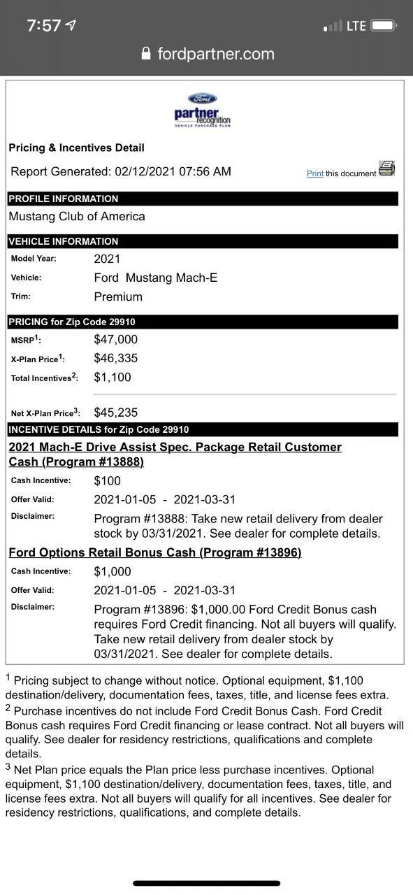Ford Mustang Mach-E X-Plan Price for First Edition? 1613139466872