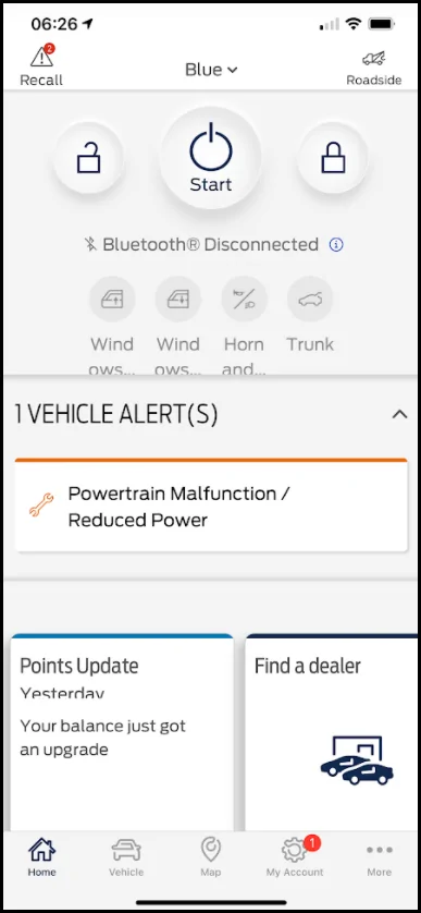 Ford Mustang Mach-E 'Powertrain Malfunction/Reduced Power' followed by 'Service Vehicle Soon' alert displayed 1613230559949