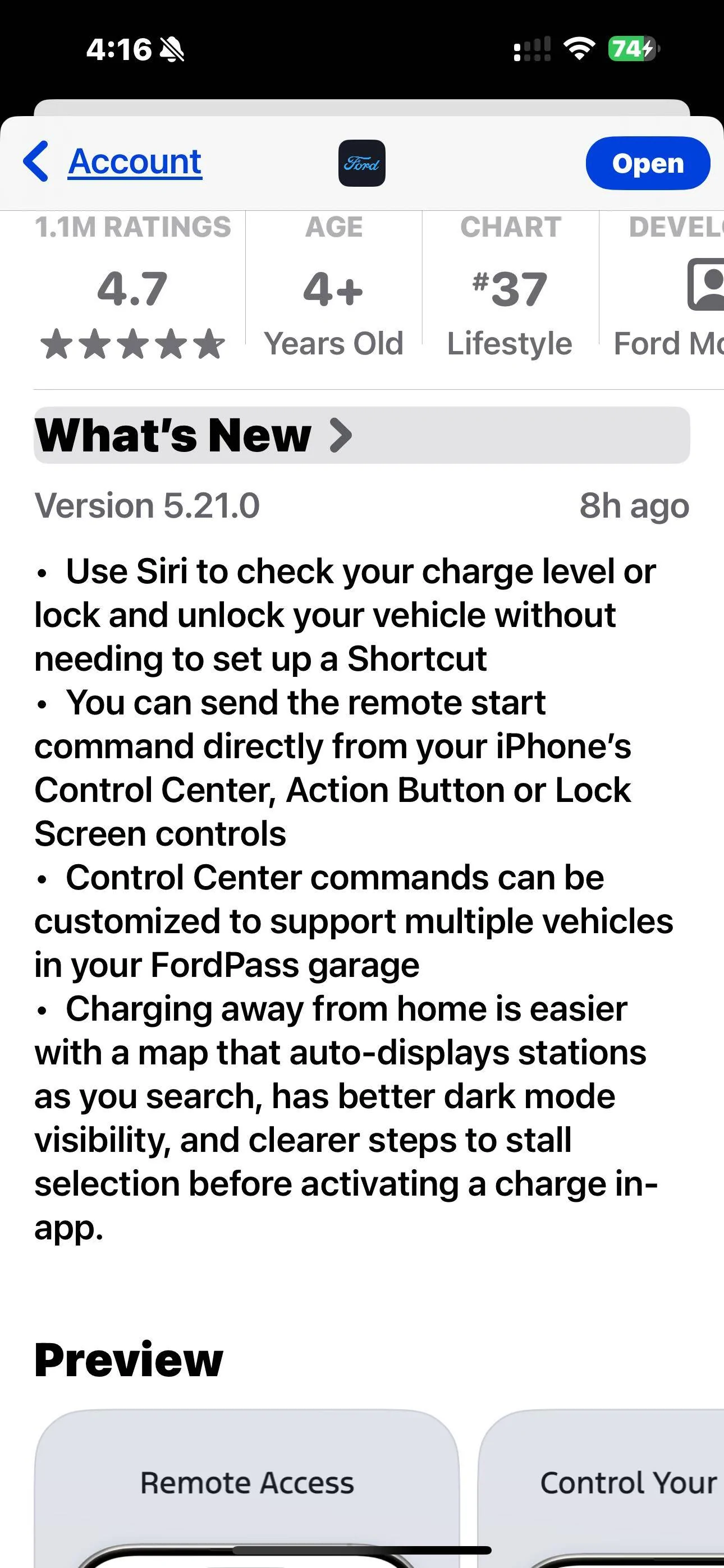 Ford Mustang Mach-E Ford Pass update IOS IMG_1723
