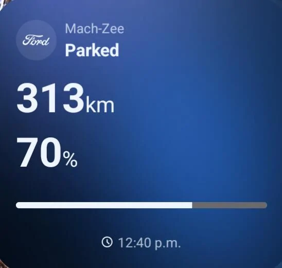 Ford Mustang Mach-E Android app added widgets and shortcuts Screenshot_20250617-124038