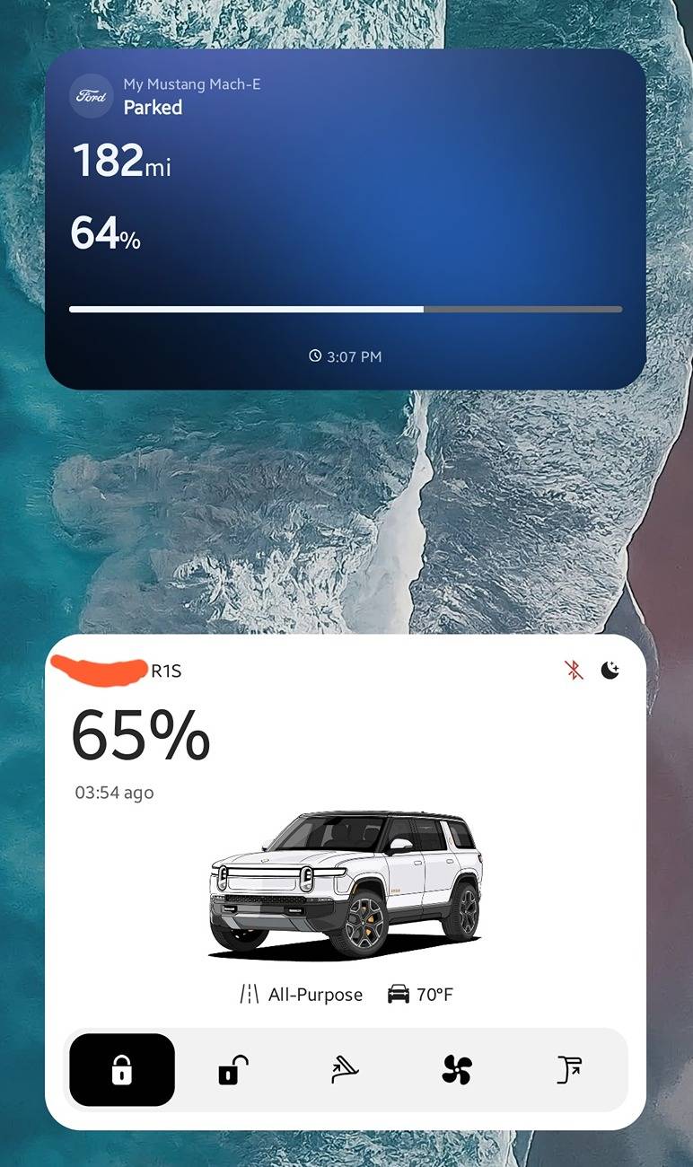 Ford Mustang Mach-E Android app added widgets and shortcuts Screenshot_20250618_150907_One UI Home