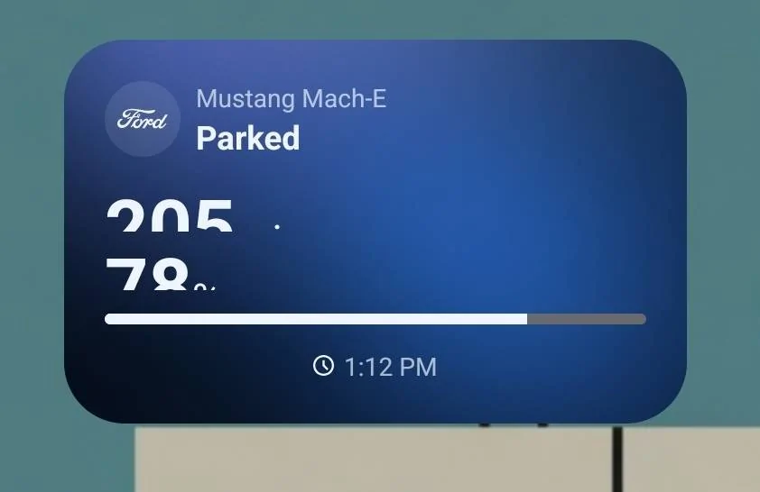 Ford Mustang Mach-E Android app added widgets and shortcuts 1000003076