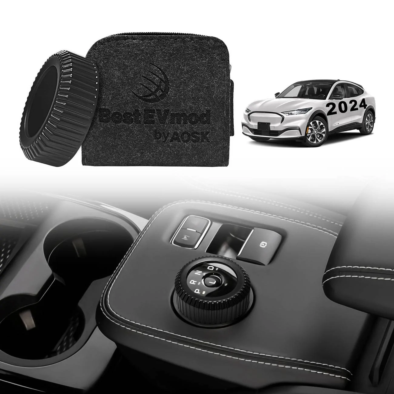 Ford Mustang Mach-E New Arrival: Mach-E 2024 Gear Knob Cover – Now Available with 10% OFF! 1.1