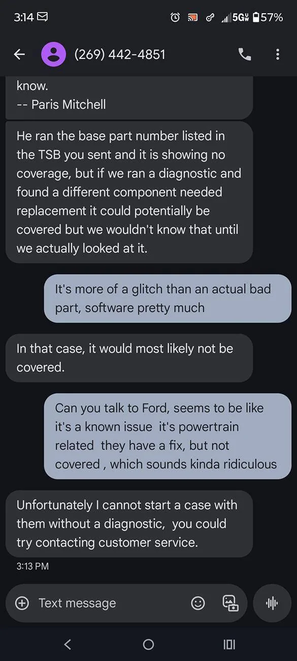 Ford Mustang Mach-E How do you keep the traction control off? Screenshot_20250620-151415.Messages