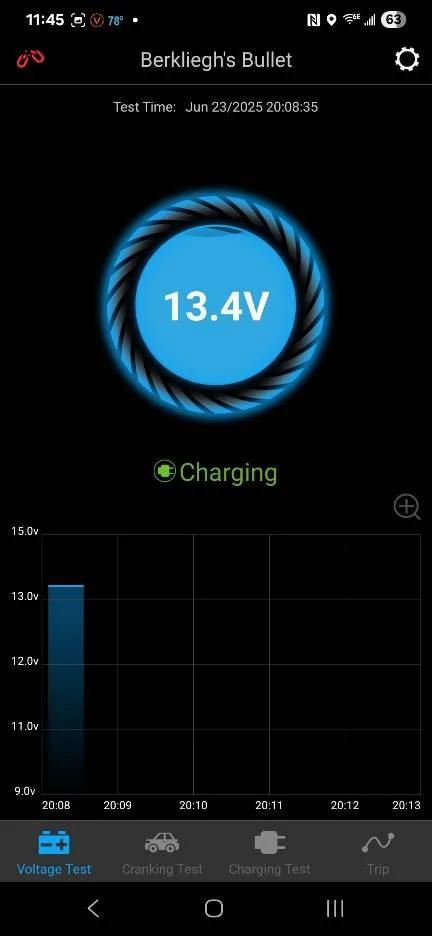 Ford Mustang Mach-E Anyone installed a Bluetooth voltage monitor in the frunk? Screenshot_20250625_114535_Battery Monitor