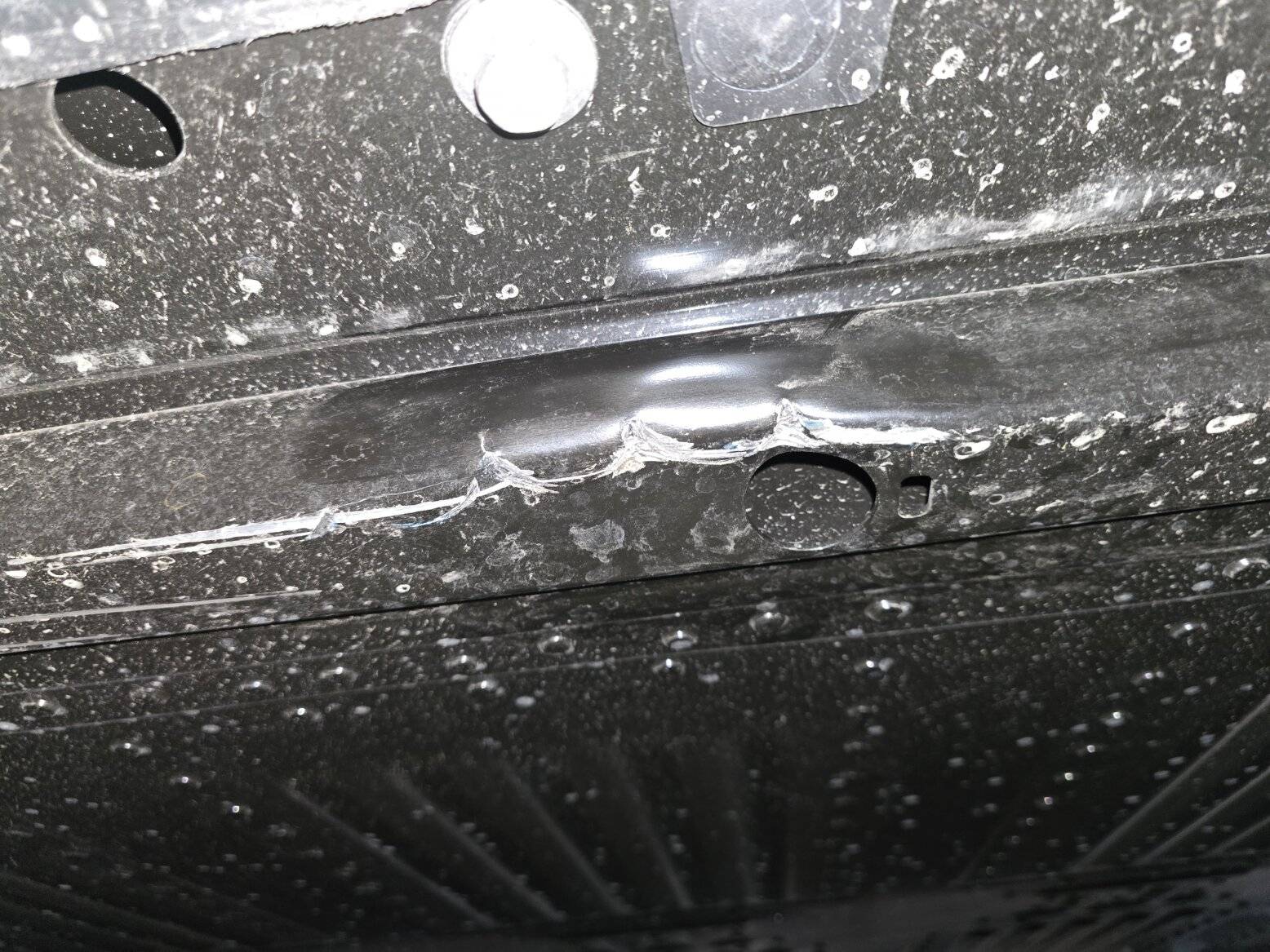 Ford Mustang Mach-E Undercarriage damage 20250629_130223