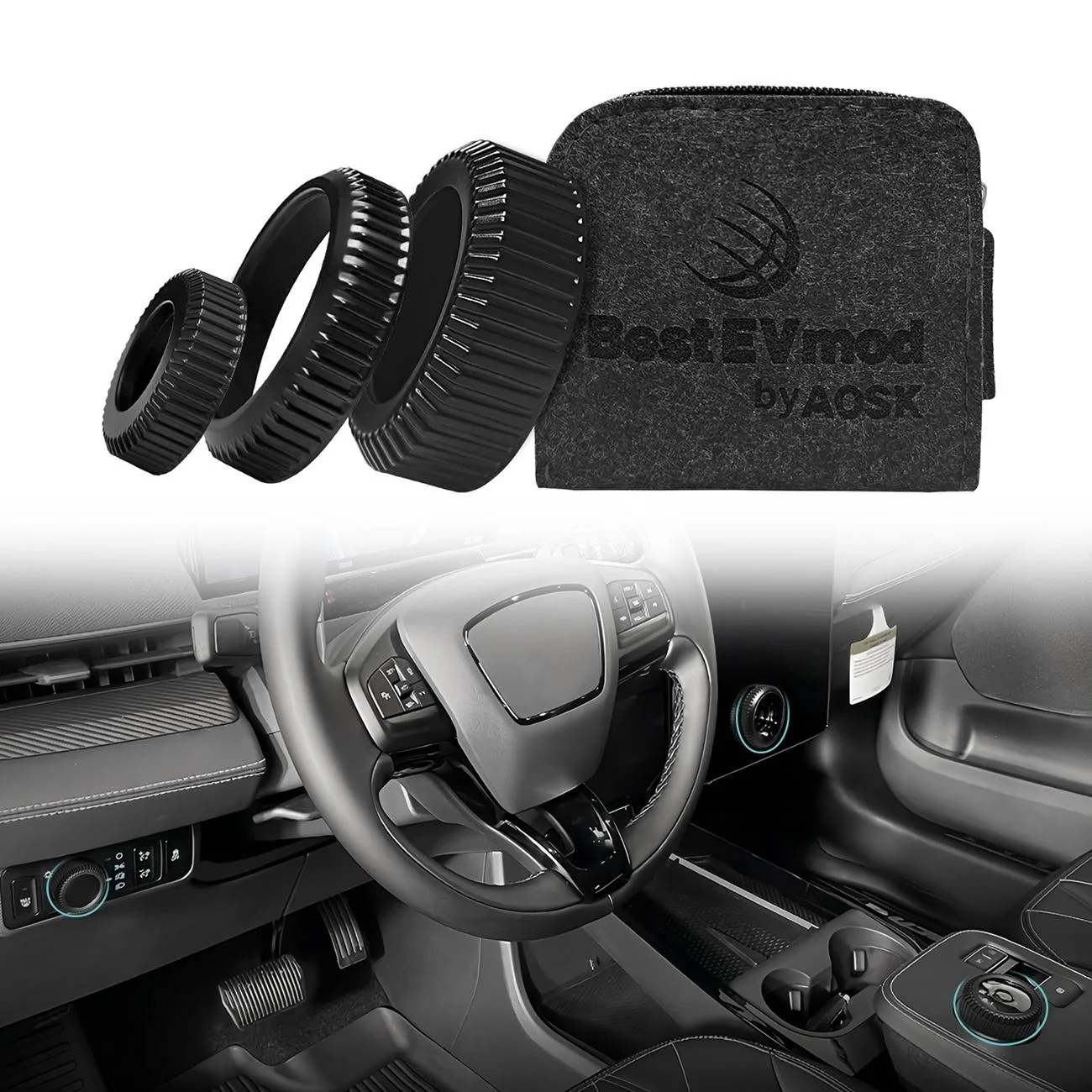 Ford Mustang Mach-E New Arrival: Mach-E 2024 Gear Knob Cover – Now Available with 10% OFF! 1.3
