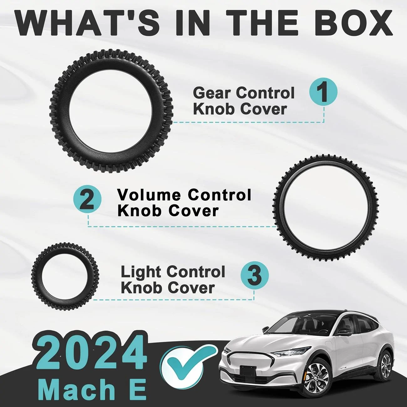 Ford Mustang Mach-E New Arrival: Mach-E 2024 Gear Knob Cover – Now Available with 10% OFF! 2