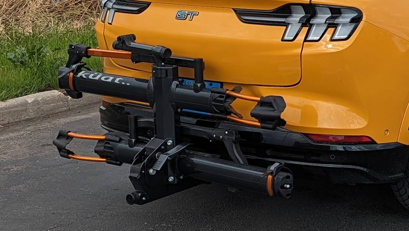 Ford Mustang Mach-E Bike rack for hidden tow hitch PXL_20240423_222411599~2