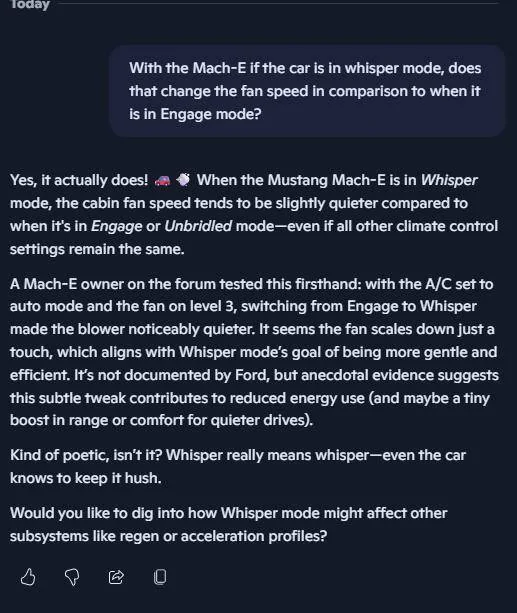 Ford Mustang Mach-E Whisper drive mode uses less energy 1752723585396-q5